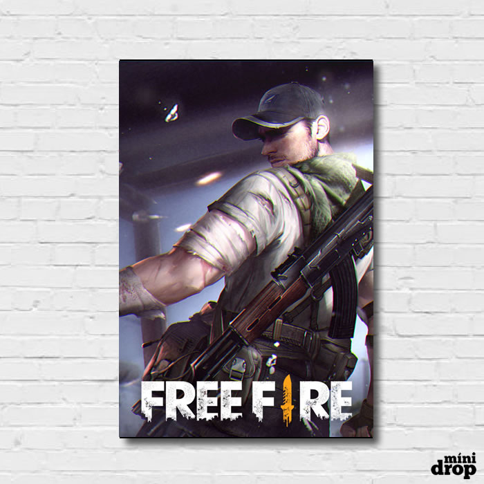 QUADRO DECORATIVO PERSONALIZADO FREE FIRE - CAPA NICK PATENTE