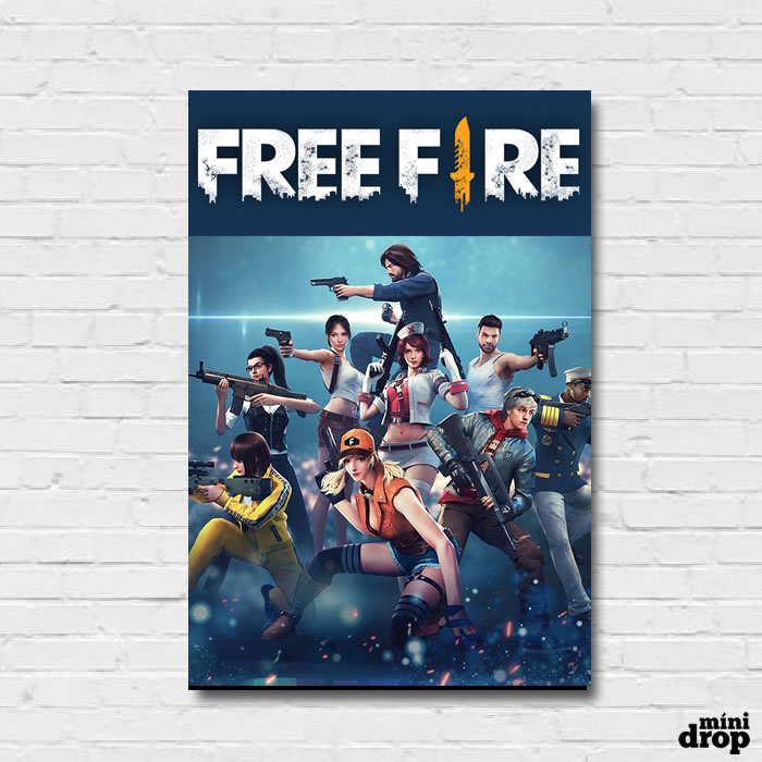 QUADRO DECORATIVO PERSONALIZADO FREE FIRE - CAPA NICK PATENTE