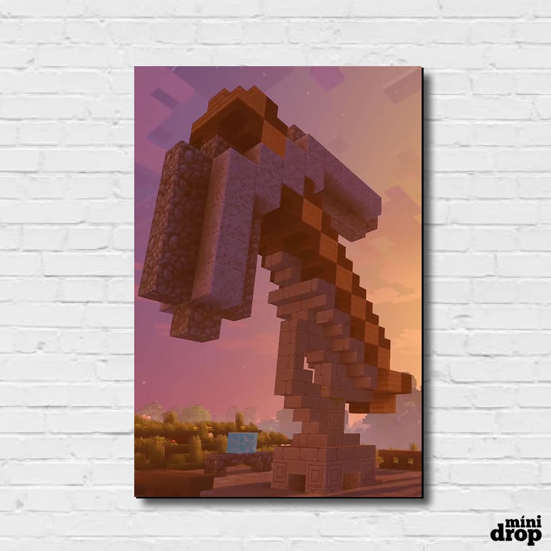 Placa Decorativa - Minecraft - Espada - Presentes de Jogos Colecionáveis