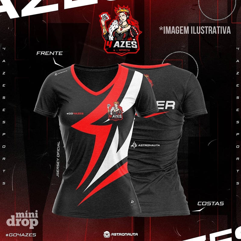 Camiseta Free Fire - E-sport Personalizada C/ Seu Nome FEM