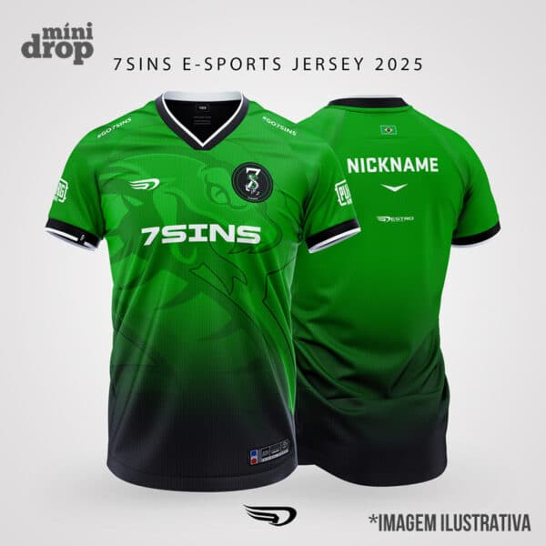 camiseta 7sins verde jersey 7 sins
