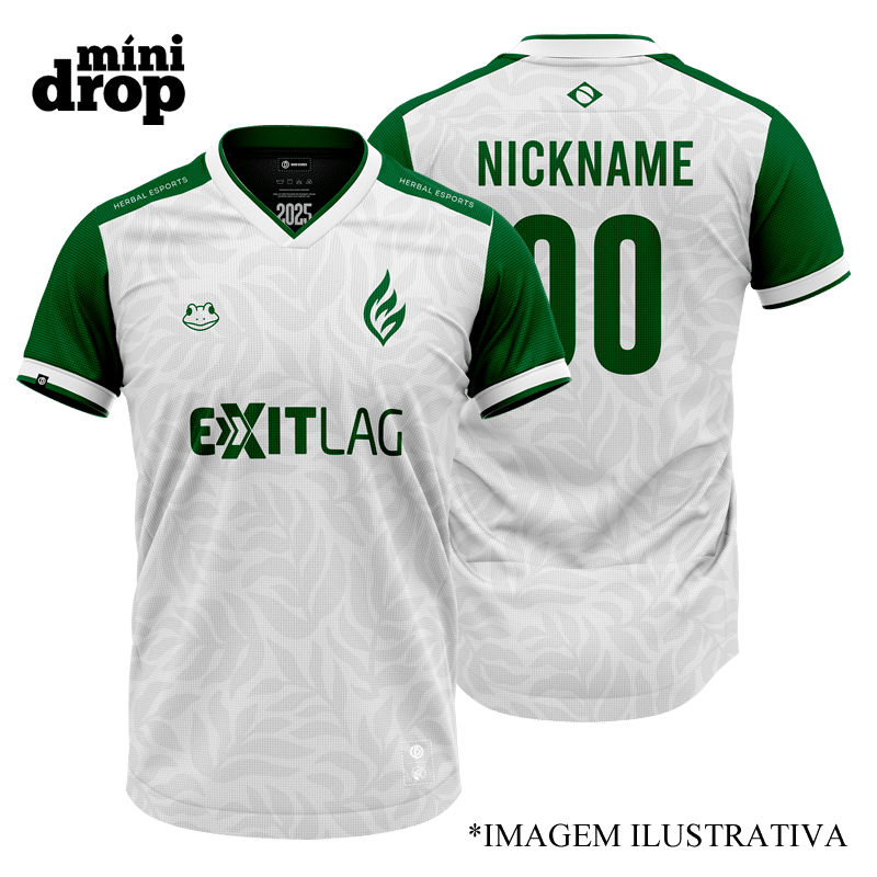 camiseta herbal branca jersey herbal