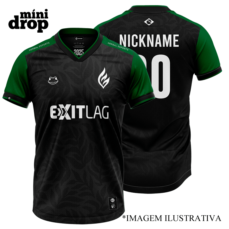 camiseta herbal preta Jersey Herbal