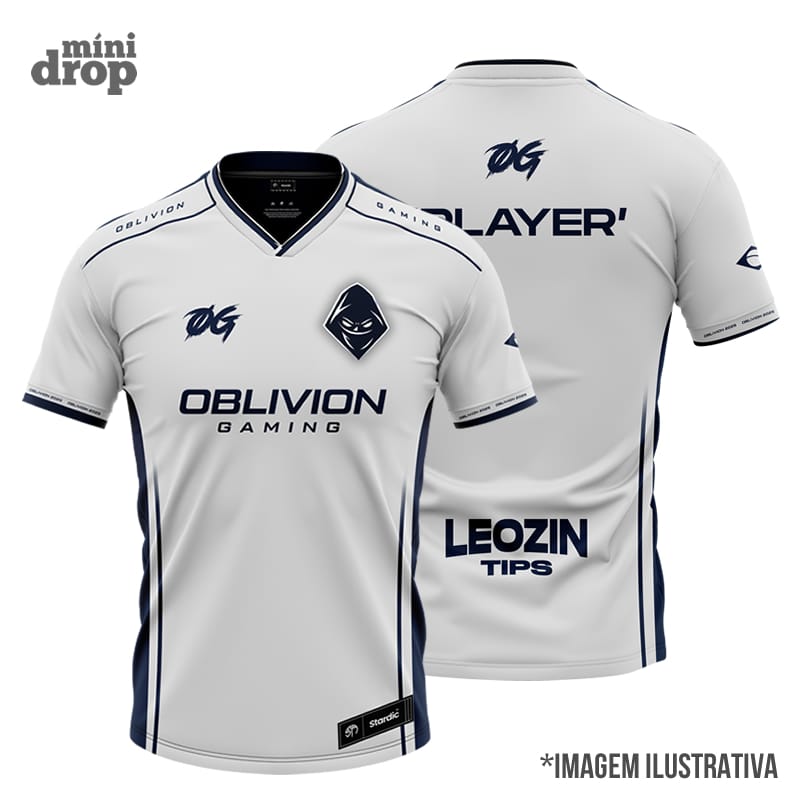 camiseta oblivion branca jersey oblivion